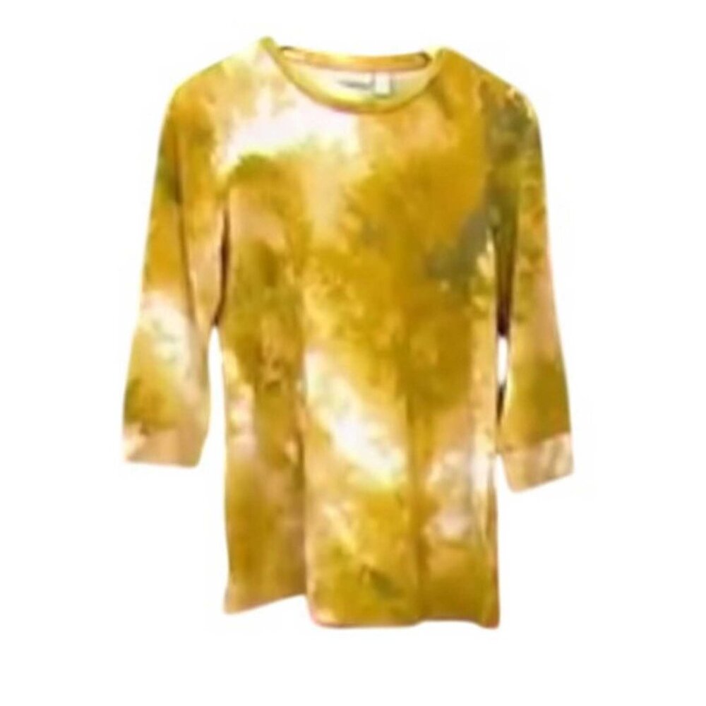 LOGO Lounge by Lori Goldstein Tie-Die French Terry Top MEDIUM (818)